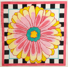 Jean Smith 56D Bold Yellow and Pink Daisy