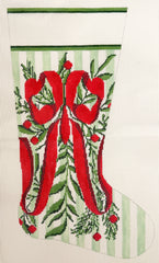 Alice Peterson 8071 Bow & Berry Stocking