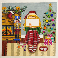 Alice Peterson GE-P356B Christmas Stitching Girl