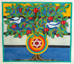 Alice Peterson EA147 Doves in Pomegranate Tree