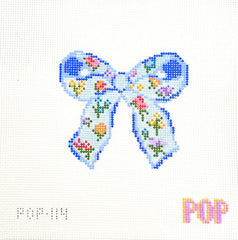 TRUNK SHOW: Pop! Needle Arts POP-114 Blue Floral Bow