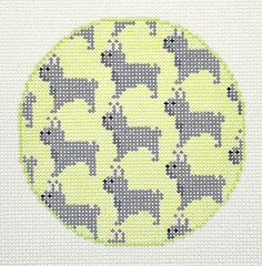 Mopsey Designs MD.GHN-38 French Bulldog Round