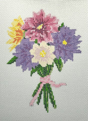 The Gingham Stitchery MS70 Dahlia Bouquet