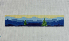 TRUNK SHOW: Blue Ridge Stitchery K2 Blue Ridge w/ trees Key Fob