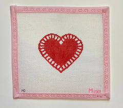 Mopsey Designs #MD-10.01 Red Love Doily