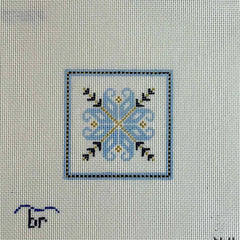 TRUNK SHOW: Blue Ridge Stitchery N11 Nordic Square blue/gold