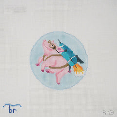 TRUNK SHOW: Blue Ridge Stitchery R13 Rocket Pig (Soar High)