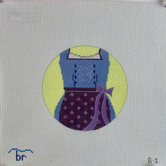 TRUNK SHOW: Blue Ridge Stitchery R1 Dirndl (plum/blue)