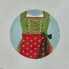 TRUNK SHOW: Blue Ridge Stitchery R1a Dirndl (red/green) Kate's Version