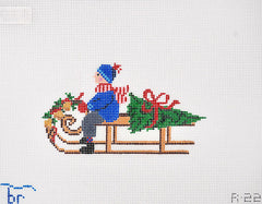 TRUNK SHOW: Blue Ridge Stitchery R22 Festive Sled - boy