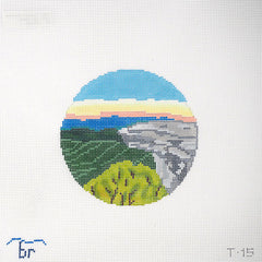 TRUNK SHOW: Blue Ridge Stitchery T15 AT Overlook Round (McAfee Knob)