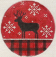 Alice Peterson X472 Red Flannel Reindeer