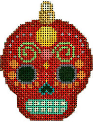 Associated Talents  #EE-1458  Sugar Skull Ornament/Red