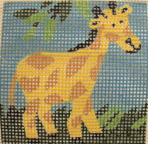 Mini Cross stitch kit - Sleeping giraffe 15x15cm White Aida 14ct needlepoint  kit - Price, description and photos ➽ Inspiration Crafts