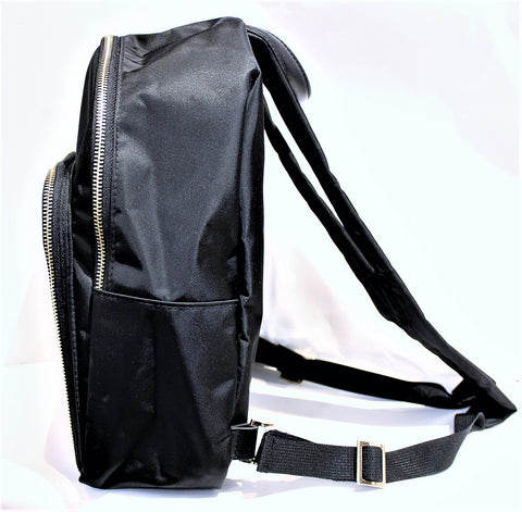 Lee's Leather Goods # BAG77 Black Back Pack