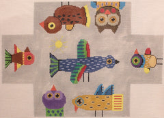 JP Needlepoint # BC076 Feather Overlay Brick Cover