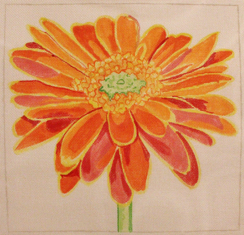 Jean Smith 139C-23 Orange Daisy Simple Flowers